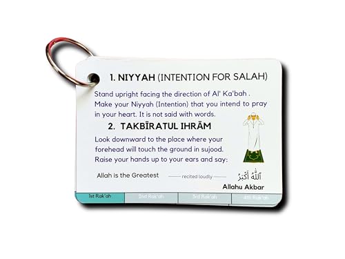Islamic Salah Cards, How to Perform Salah, Step by Step Prayer Instructions, How to Pray in Islam, Muslim Kids Reverts Gift, Arabic, Quran, Islamic Gift