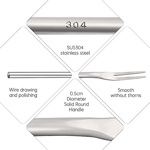 Premium 4-Piece Stainless Steel Pickle Fork Set for Kitchen Use