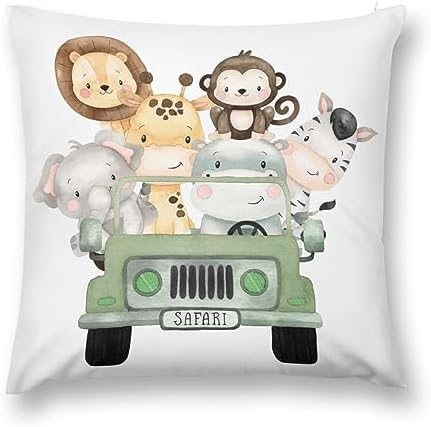 HawSkgFub Safari Animal Plush Pillowcase Throw