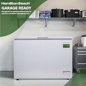   Hamilton-Beach-HBFRF1006-Chest-Freezer-Adjustable-Thermostat-Removable-Vinyl-Coated-Wire-Basket-Easy-Defrost-Drain-10-Cubic-Feet-10-cu-ft-White-pack-of-1