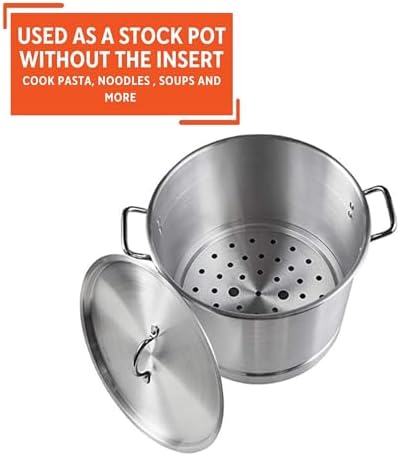 IMUSA 4 Piece Aluminum Steamer Set 8 12 16 20 Qt