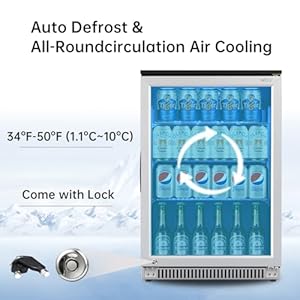   Weili-20-Inch-Built-in-Beverage-Refrigerator-with-Lock-Under-Counter-or-Freestanding-120-Can-Soda-Beer-Drink-Cooler-Fridge-with-Stainless-Steel-and-Glass-Door