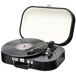 YTGDBDG Tourne-Disque rétro Gramophone Vinyle Tourne-Disque Bluetooth Vintage Tourne-Disque 3 Vitesses Valise Portable Platine avec - Les Beatles, Paul McCartney, John Lennon, RIngo Starr, George Harrison