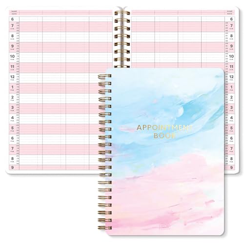 S&O Appointment Book with 15 Minute Slots - Daily Hourly Planner 6AM to 9PM - Salon Appointment Book - Appointment Calendar - Daily Schedule Book - Four-Column Day Planner with Hourly Schedule, 2023 +