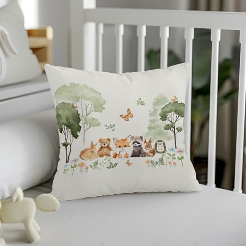 Baby Woodland Animals Plush Pillowcase Throw Cover