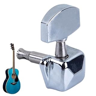 Monozoz Mécaniques de guitare | Chevilles d’accordage de rechange pour guitare avec bouton demi-cercle en forme de demi-cercle – Métallique pour guitare électrique - Les Beatles, Paul McCartney, John Lennon, RIngo Starr, George Harrison