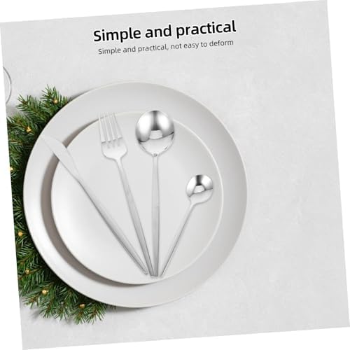 GARVALON Gold Plated Fork Set 5pc Elegant Stainless Steel