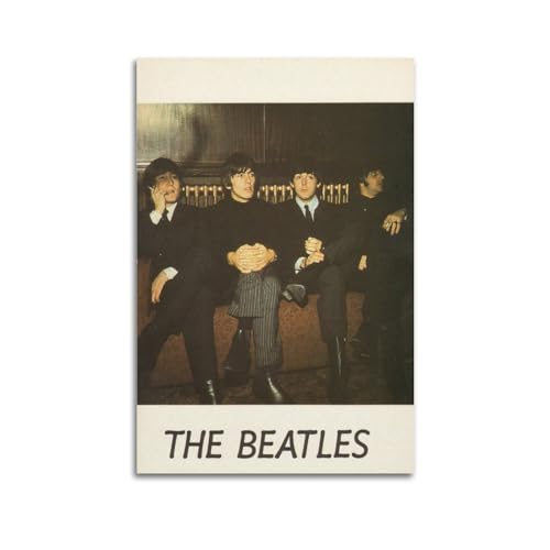 DATOZA Poster vintage décoratif sur toile The Beatles Band – Impression d’art moderne pour chambre à coucher – 40 x 60 cm - Les Beatles, Paul McCartney, John Lennon, RIngo Starr, George Harrison DATOZA Poster vintage décoratif sur toile The Beatles Band - Impression d'art moderne pour chambre à coucher - 40 x 60 cm