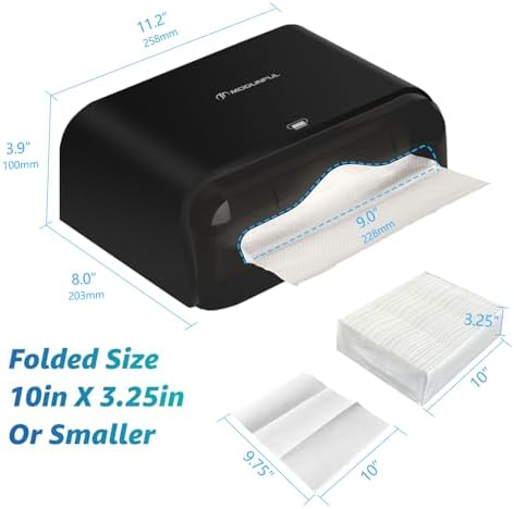Sturdy Long-Lasting Trifold Dispenser Black