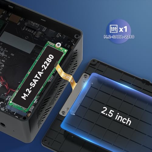 BMAX Mini-PC N100 16 GB RAM/512 GB SSD 12. Intel Alderlake-N Win 11 Pro B4Plus Mini-Desktop-Computer 4K-UHD-Ausgang, dreifache Anzeige, HDMI*2, Typ-C*1, USB 3.0 ×2, USB 2.0 ×2 BT 5.2 – Bild 5