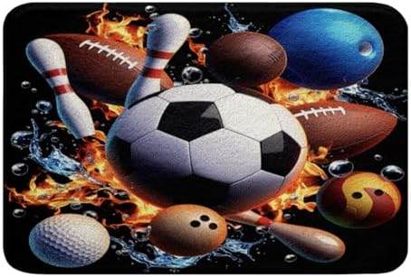 Feelyou Vibrant Ball Sports Bath Rug 20x32