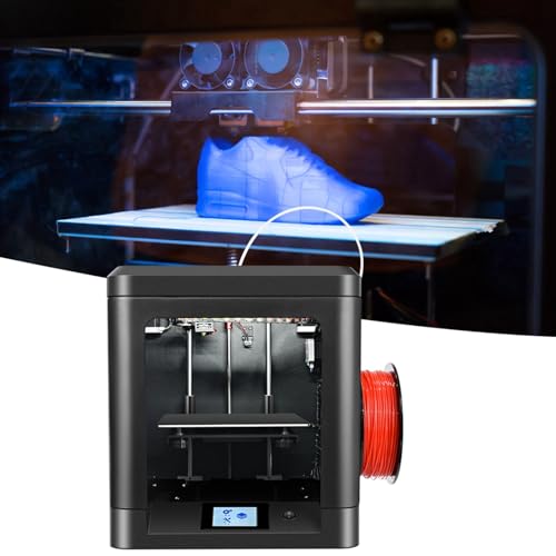 Fafeicy Tragbarer 3D-Drucker, ZD-2000 24-V-Chinesisch/Englisch-Bildschirm Metallplattengehäuse XY Linea-Druckmaschine, USB-WLAN-Druckanschluss(EU Plug 220V -Schwarz + Schwarz), 3D Drucker – Bild 6