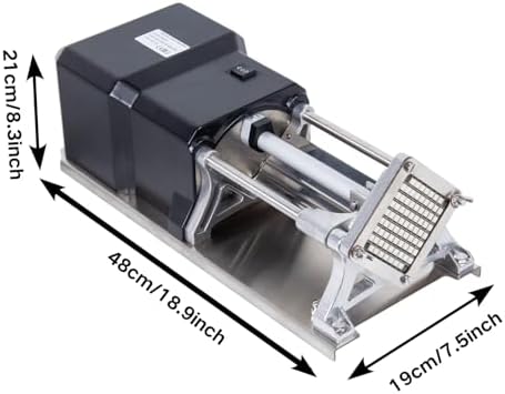 Electric French Fry Cutter Machine With 3 Sizes Stainless Steel Blades