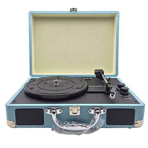 Tourne-Disque rétro, Tourne-Disque Vintage Bluetooth à 3 Vitesses avec Haut-Parleur stéréo, Valise Vinyle à entraînement par Courroie (Bleu) - Les Beatles, Paul McCartney, John Lennon, RIngo Starr, George Harrison Tourne-Disque rétro, Tourne-Disque Vintage Bluetooth à 3 Vitesses avec Haut-Parleur stéréo, Valise Vinyle à entraînement par Courroie (Bleu)