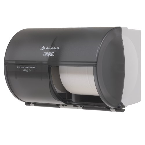 Compact 2-Roll Coreless Toilet Paper Dispenser with Key Lock