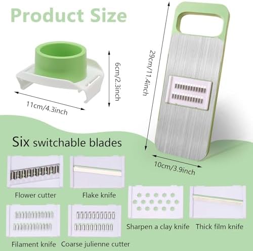 6-in-1 Mandoline Slicer with Hand Guard