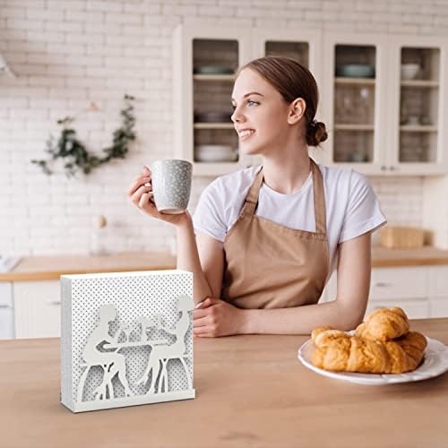 Solid Metal Napkin Holder Silver