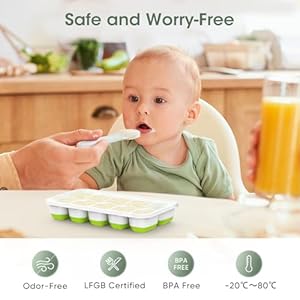   DOQAUS-Ice-Cube-Tray-with-Lid-and-Bin-4-Pack-Silicone-Plastic-Ice-Cubes-Trays-for-Freezer-with-BoxContainer-Stackable-with-Storage-Iced-Bucket-Kits-Scoop-for-Baby-Food-Cocktail-Coffee