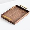   VISIBLE-Brand-Solid-Walnut-Wooden-Serving-Tray-1-Pcs-with-Brass-Gold-HandlesPerfect-for-Coffee-Desserts-Cakes-Tea-Cups-Home-Restaurant-Hotel-Farmhouse-Serving-TrayMedium