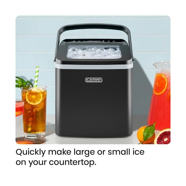   Iceman-Dual-Size-Ice-Maker-Countertop-Portable-Ice-Machine-Large-and-Small-Ice-Machine-Maker-with-Self-Cleaning-9-Cubes-in-7-Mins-22lbs24hrs-for-Home-Kitchen-Office-Party-Ice-Scoop-Included