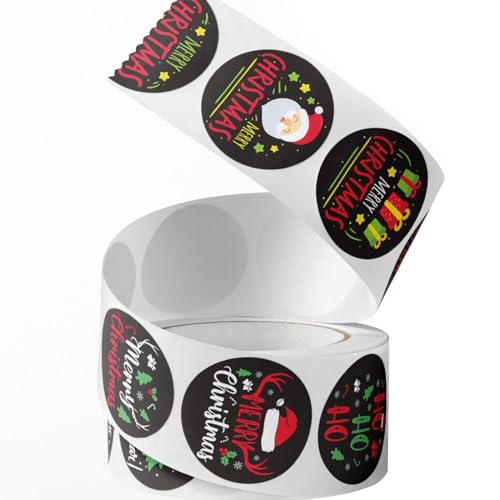 Gute Ntale Aufkleber Sticker, Rolle Winterthemen-Aufkleber Rolle, Ntale Geschenketikettenrolle, 500 Stück Ntalizi Aufkleber Runde Selbstklebende Aufkleber Nr – Bild 4
