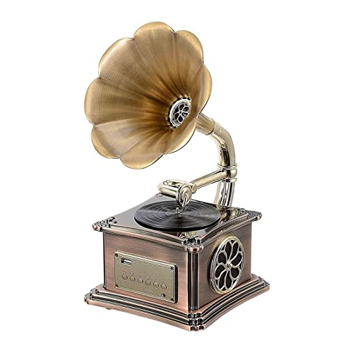 Tourne-Disque rétro, Gramophone, Vintage rétro Classique Gramophone phonographe Forme Haut-Parleur stéréo système de Son boîte à Musique USB - Les Beatles, Paul McCartney, John Lennon, RIngo Starr, George Harrison Tourne-Disque rétro, Gramophone, Vintage rétro Classique Gramophone phonographe Forme Haut-Parleur stéréo système de Son boîte à Musique USB