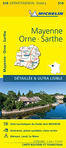 Carte Départementale Mayenne, Orne, Sarthe