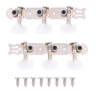 3 + 3 Acrylique Guitare Classique Corde Tuning Peg, Mécaniques Mécaniques Argent pour Guitares Acoustiques Électriques - Les Beatles, Paul McCartney, John Lennon, RIngo Starr, George Harrison