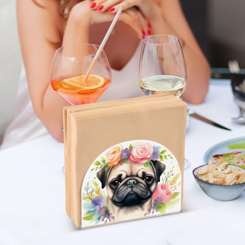 Cozy Pug Napkin Holder