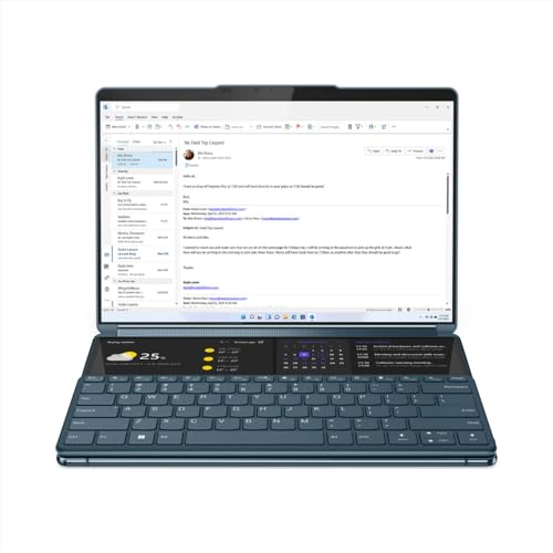 Lenovo YogaBook 9i Convertible | 2x13 2,8K OLED Touch Display | Intel Core Ultra 7-155U | 16GB RAM | 1TB SSD | Intel Iris Xe Grafik | Win11 Home | QWERTZ | blau | inkl. Pen, Folio Case & Tastatur – Bild 4