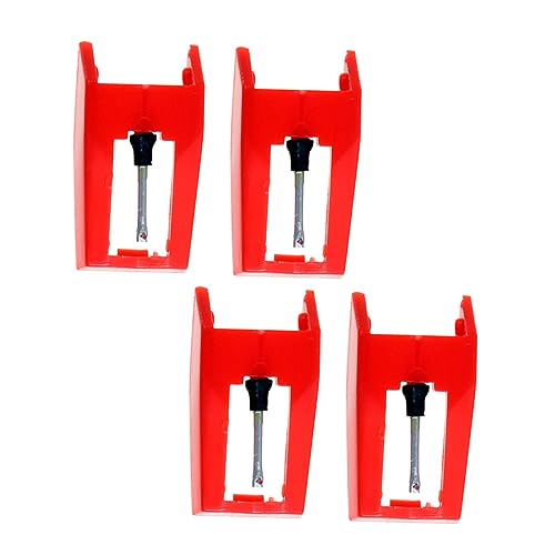 VICASKY 4 Pièces Style Accessoires pour Gramophone Remplacement De L’aiguille du Plateau Tournant Platines DJ Aiguilles De Tourne-Disque Tourne- Plastique Et Aluminium Rouge - Les Beatles, Paul McCartney, John Lennon, RIngo Starr, George Harrison VICASKY 4 Pièces Style Accessoires pour Gramophone Remplacement De L'aiguille du Plateau Tournant Platines DJ Aiguilles De Tourne-Disque Tourne- Plastique Et Aluminium Rouge
