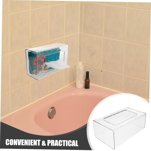 DECHOUS Transparent Tissue Box Holder for Home Office Kitchen Bathrooms