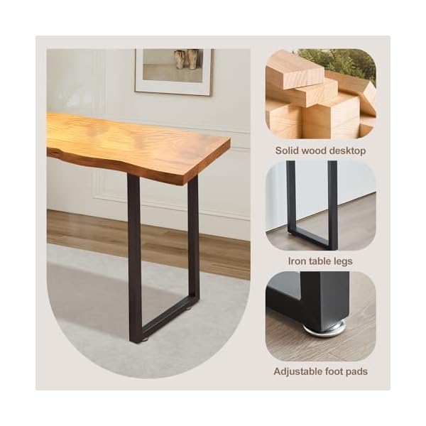   Bar-TableBar-Height-Pub-Table-with-Sturdy-Metal-FrameNarrow-High-Top-TableRectangular-High-Top-Kitchen-Dining-Counter-Tables-for-Bar-PubDining-RoomSmall-SpaceNarrow-Space-Wood