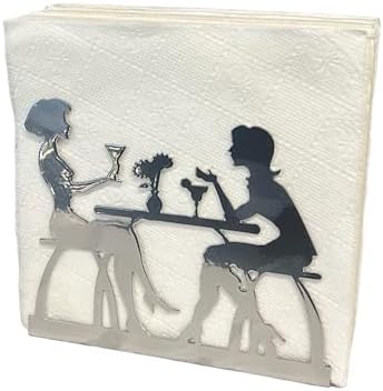 Solid Metal Napkin Holder Silver