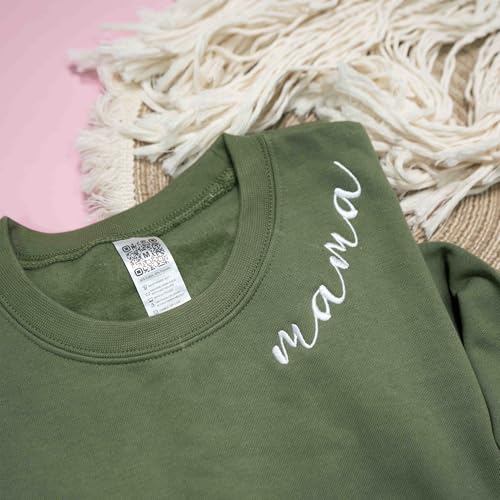 Nani - Mama Mom Grandma Embroidered Crewneck Sweatshirt - Gifts For Dog Mom Grandma Mimi Nana Gigi Mother's Day Christmas - Image 5