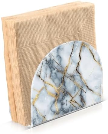 ALAZA Gold Marble Napkin Holder - 2-Pack for Table Use