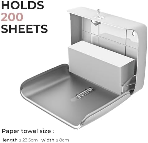 Premium Commercial Paper Towel Dispenser Wall-Mounted Space-Saving Durable Bertreno