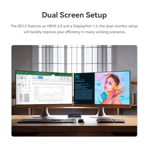 Beelink 12th Gen Core i7-12650H Mini PC, bis zu 4,7 GHz (10C/16T), 32G DDR4 RAM 500G M.2 PCIe4.0 SSD, WiFi6 BT5.2, 4K@60Hz Dual Display DP/HDMI, Mini Desktop-PC – Bild 8