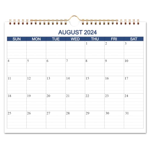 Calendar 2024-2025 - Wall Calendar 2024-2025 from Aug 2024 to December 2025, 17 Monthly Calendar, 140gsm Thick Paper for Organizing & Planning, 21.5x28cm Calendar 2024-2025