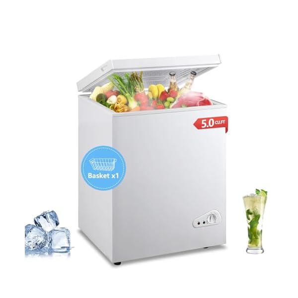   5-CuFt-Chest-Freezer-with-a-Removable-Basket-7-Gears-Adjustable-Temperature-Control-18F-to-46F-Deep-Compact-Freezer-for-Garage-Office-Basement-House-Kitchen-Shop-RVs-White