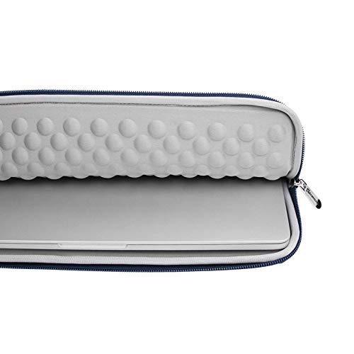 RAINYEAR 15 Zoll Laptop Hülle Kunstleder Tasche Diamant Faux Wildleder Schutzhülle Velourleder Ledertasche Stoßfeste Wasserfeste Laptophülle Kompatibel mit 15,4 MacBook Pro A1707 A1990(Marineblau) – Bild 4