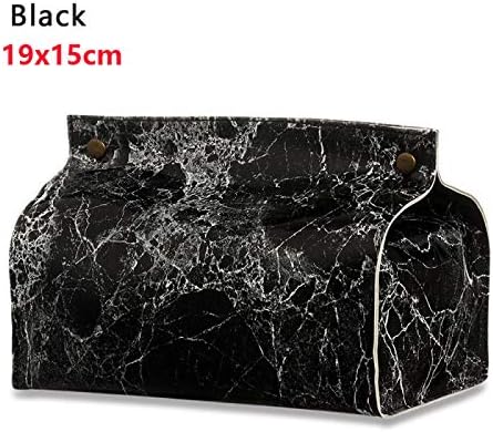 NEWCES Tissue Box with Marble Pattern Leather Cover