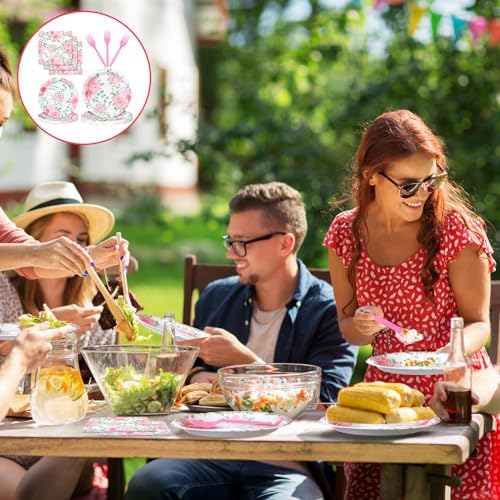 Charming Floral Party Tableware Set for Moments