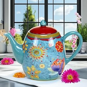   Certified-International-Tea-Pot-Ceramic-Blue-Tunisian-Sunset-Collection-40-Ounces