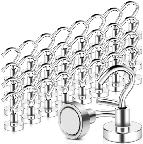 MAGXCENE 32-Count Heavy-Duty Magnetic Hooks for Dedicated Use