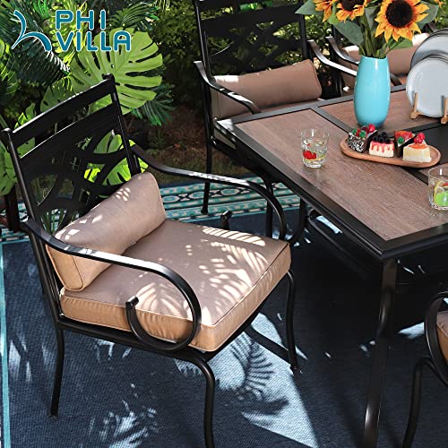 PHI-VILLA-Patio-Dining-Chairs-Set-of-4-Outdoor-Chairs-with-Cushion-and-Pillow-for-Garden-Lawn-and-Deck PHI VILLA Patio Dining Chairs Set of 4 Outdoor Chairs with Cushion and Pillow for Garden Lawn and Deck