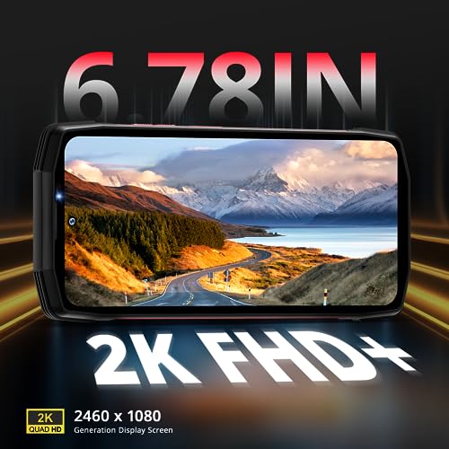 CUBOT Kingkong Star(2023) 5G Outdoor Smartphone Android 13, 24GB+256GB/1TB, 10600mAh(33W), 6.78" FHD+1.09" Zurück Dsiplay Handy Ohne Vertrag, 100MP+24MP Nachtsicht, IP68/NFC/3 Slots, Schwarz – Bild 4