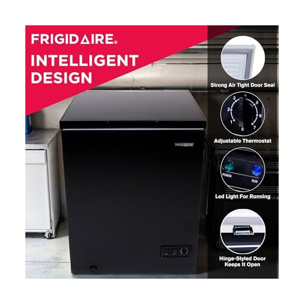   Frigidaire-EFRF5003-BLACK-Chest-Deep-Freezer-GARAGE-READY-50-Capacity-Black-Adjustable-Thermostat-Removable-Vinyl-Coated-Wire-Basket-Easy-Defrost-Drain-5-cu-ft