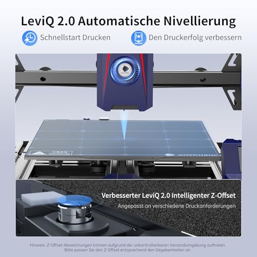 Anycubic Kobra 2 Neo 3D-Drucker, 5-mal Schneller Hochgeschwindigkeits mit 250mm/s, 3D-Printer mit LeviQ 2.0 Auto-Leveling, Neuer Extruder und Kühlungssystem, Druckgröße 220x220x250mm – Bild 7