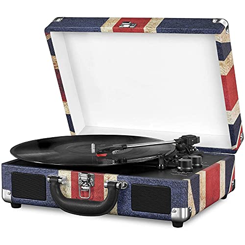 Tourne-Disque phonographe, Tourne-Disque Bluetooth, Platine Vinyle à 3 Vitesses, Haut-parleurs stéréo intégrés, entrée auxiliaire/USB, Prise Casque et Sortie, Valise Portable (A) - Les Beatles, Paul McCartney, John Lennon, RIngo Starr, George Harrison Tourne-Disque phonographe, Tourne-Disque Bluetooth, Platine Vinyle à 3 Vitesses, Haut-parleurs stéréo intégrés, entrée auxiliaire/USB, Prise Casque et Sortie, Valise Portable (A)